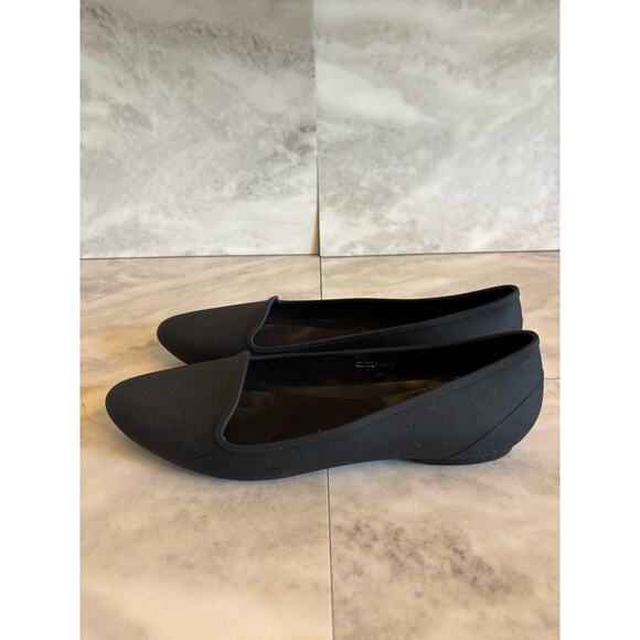 Crocs Iconic Comfort Womens 9 Eve Black Ballet Flat Pointed Toe solid 203433 - Picture 6 of 6